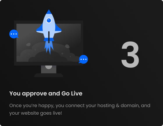 You approve and go live step